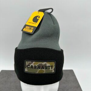 Carhartt Unisex Knit Cuffed Camo Patch Beanie Watch Cap,‎ Size OS, Shadow